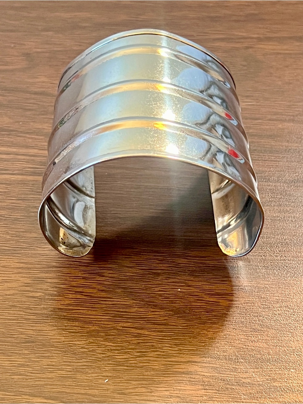 Vintage Wide Plated Brass Bracelet/Cuff